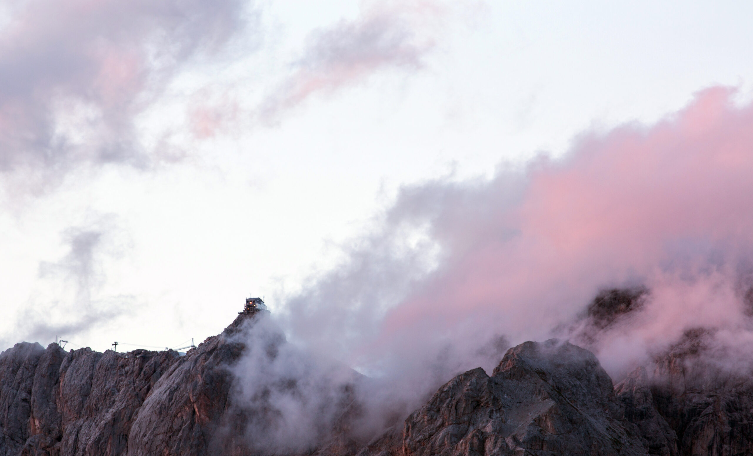 Hunerkogel - Wolken im letzten Abendrot
